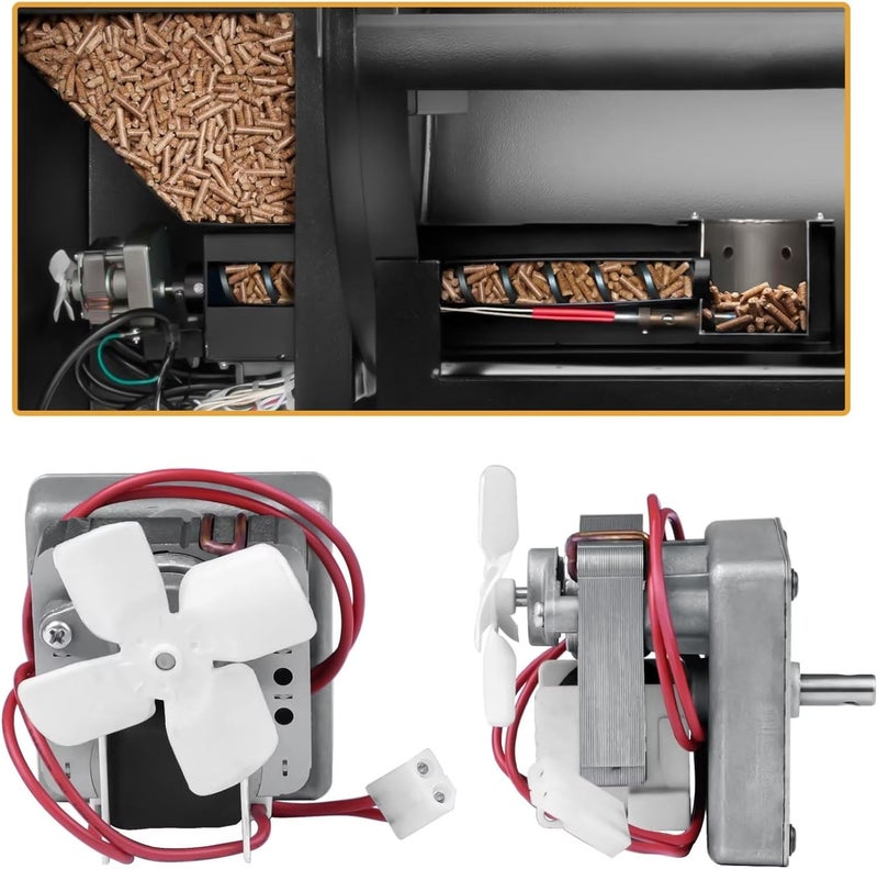 COMVIEE Upgraded 2.0RPM Auger Motor Replacement Parts Compatible with Traeger, Pit Boss, Camp Chef Wood Pellet Grills Smokers, AC120V 60Hz 2 Pole Universal Feeding Gear - Image 4
